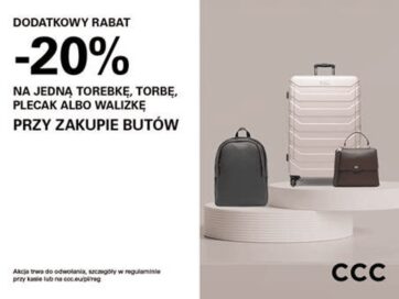 Dodatkowy rabat w CCC – 20% na torbę przy zakupie butów!