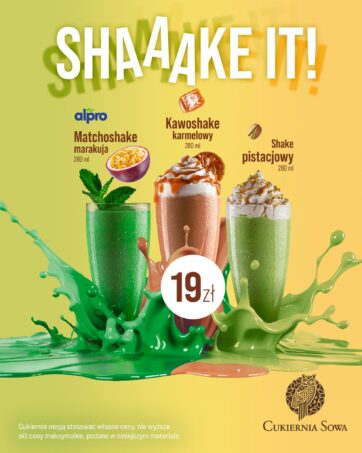 Shaaake it! To wciąąąąga! ☀️ Nowe napoje sezonowe czekają na Ciebie w Cukierni Sowa! ☀️ ð¹✨