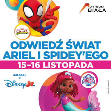 Odwiedź świat Ariel oraz Spidey’ego i baw się z Disney Junior! ð