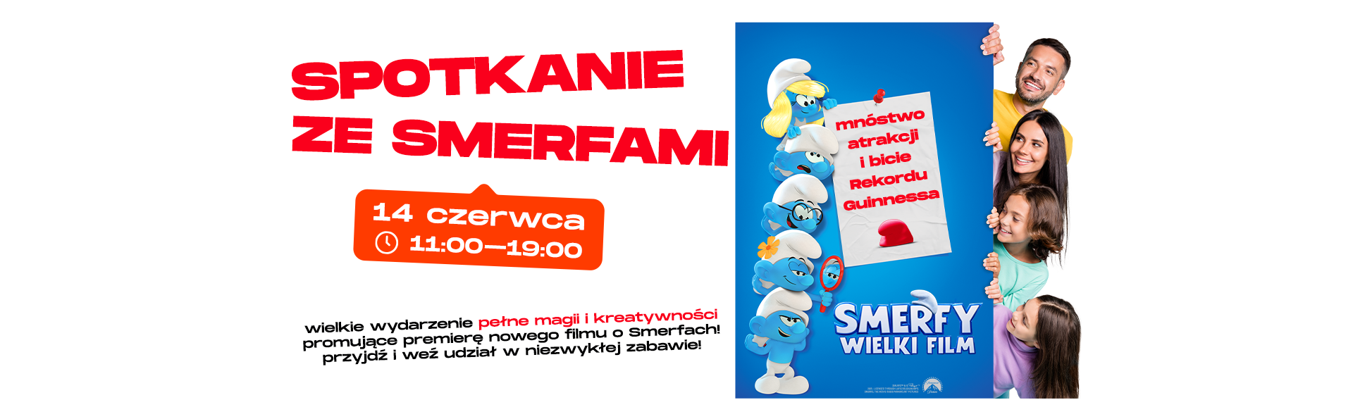 SMERFY: WIELKI FILM — WIELKA IMPREZA JUŻ 14 CZERWCA W ATRIUM BIAŁA!